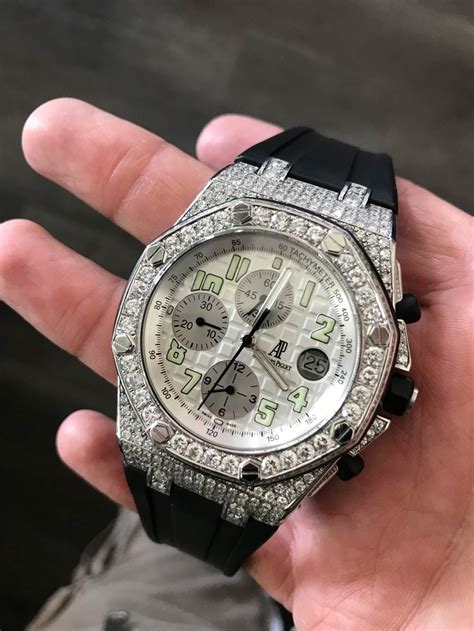 audemars piguet iced out replica|iced out ap watch price.